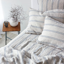 Pure Linen Pillowcase - Eton Stripe