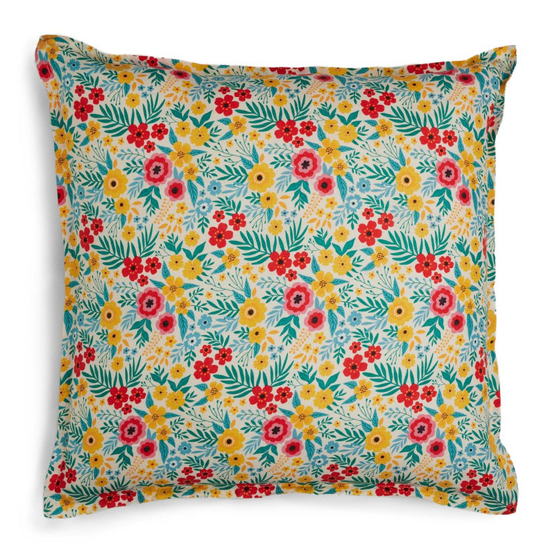 Pure Linen Printed European Pillowcase - Island Floral
