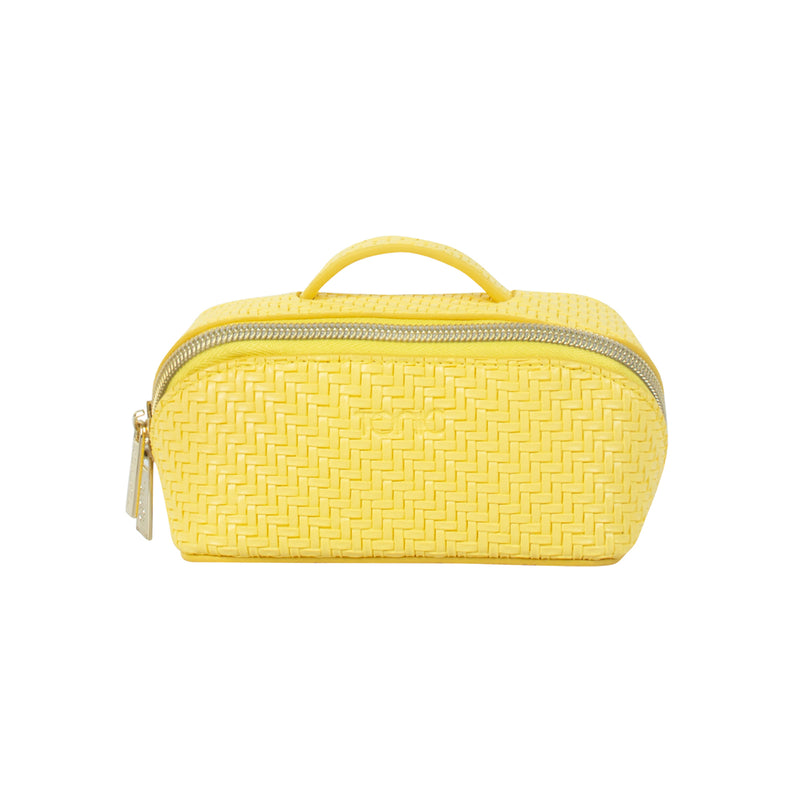 Tonic Herringbone Beauty Bag Small Lemon