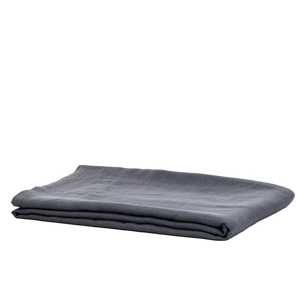 Pure Linen Flat Sheet - Charcoal