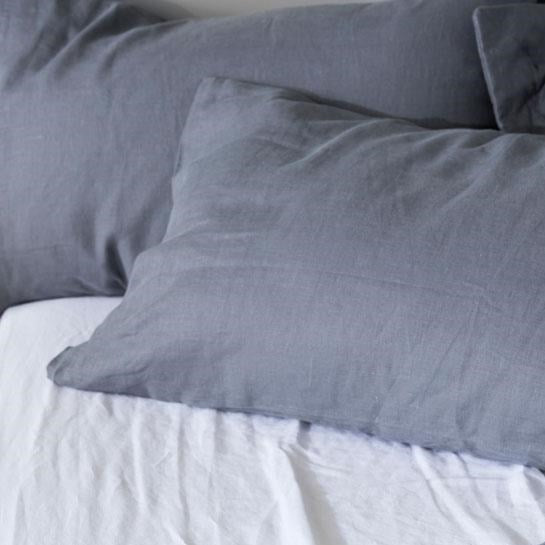 Pure Linen Pillowcase - Charcoal