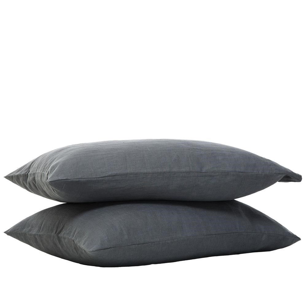 Pure Linen Pillowcase - Charcoal