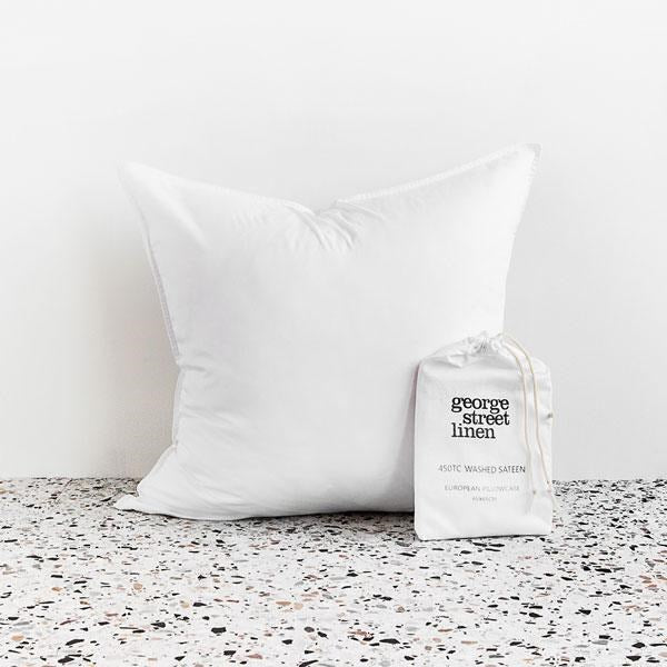 Extra Soft Washed Sateen European Pillowcase