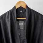Pure Linen Bathrobe - Onyx