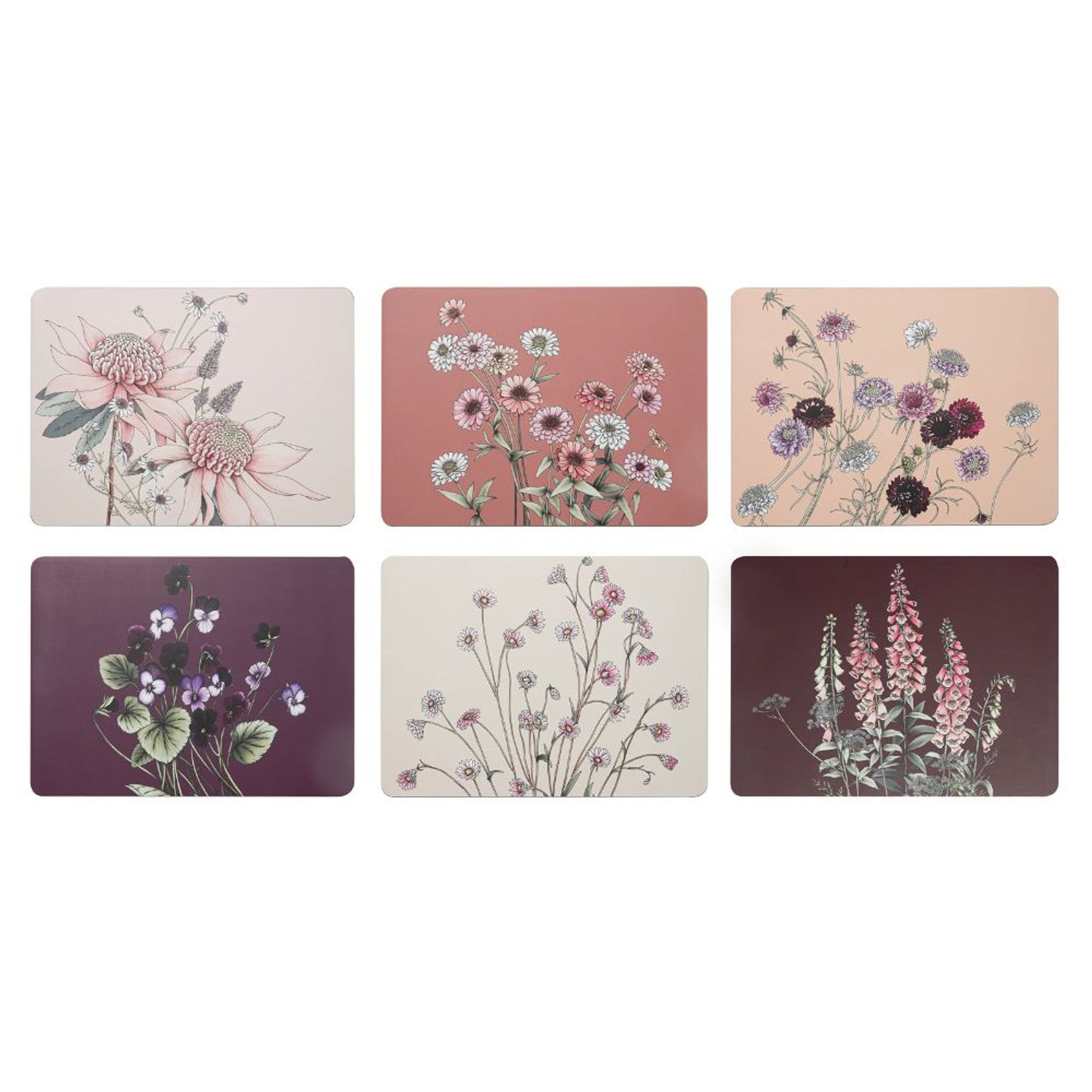 Secret Garden Pink 6Pk Placemat