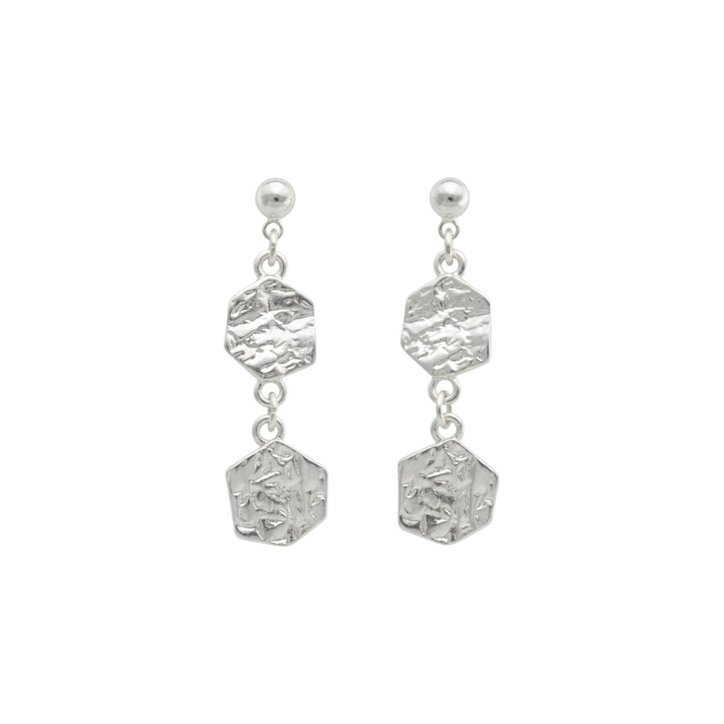 Ae357 Silver Cascade Earrings