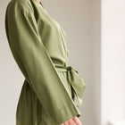 Bamboo Cotton Bathrobe -  Olive