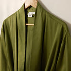 Bamboo Cotton Bathrobe -  Olive