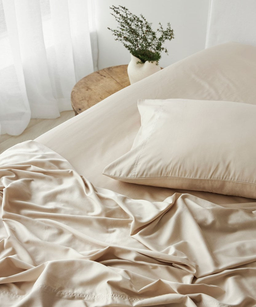 Bamboo Cotton Flat Sheet - Natural