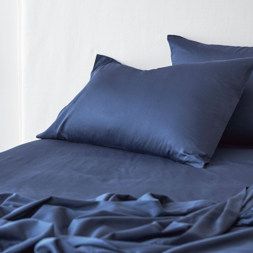 Bamboo Cotton Pillowcase - Navy