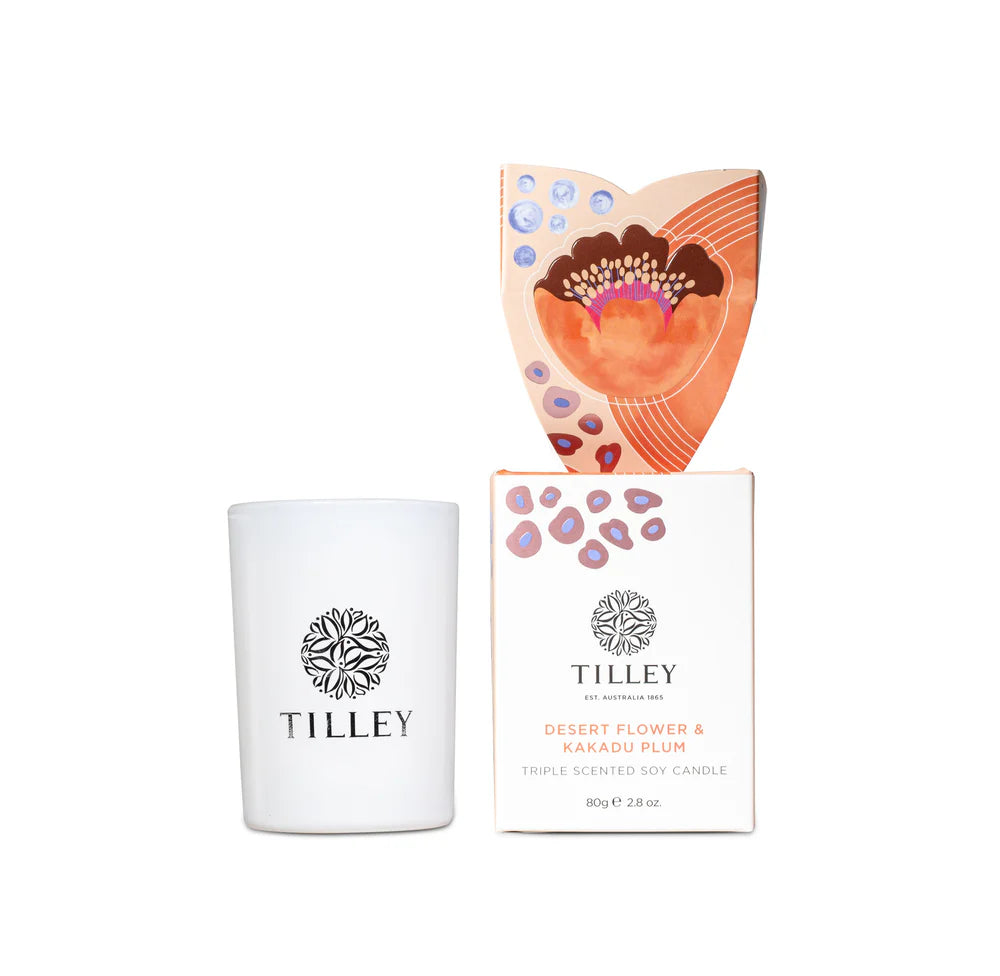 Tilley Triple Scented Soy Candle - Desert Flower + Kakadu Plum