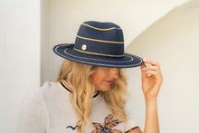 Sundaise Francine Navy Pan with Stripe