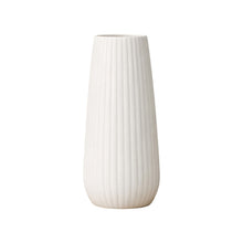 Frankly Cotton Linear Ribbed Ceramic Vase