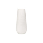 Frankly Cotton Ripple Textured Ceramic Vase – White