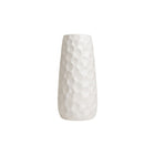 Frankly Cotton Ceramic Tall Hammered Vase