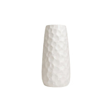 Frankly Cotton Ceramic Tall Hammered Vase