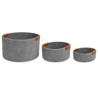 Frankly Cotton Dark Grey Basket with Tan Holders