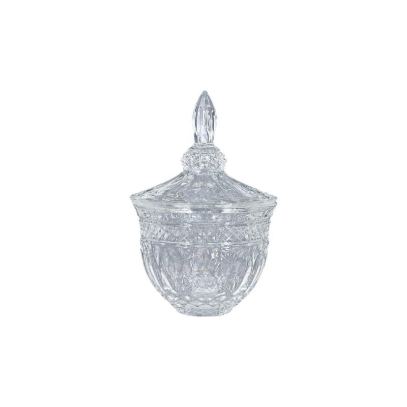 Frankly Cotton Deluxe Glass Voitive With Lid 11.7 X 17.6 Cm