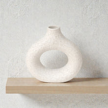 Frankly Cotton Speckled Ceramic Arch Vase