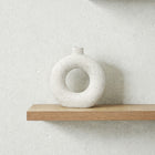 Frankly Cotton Textured Ceramic Ring Vase