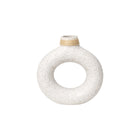 Frankly Cotton Textured Ring Ceramic Vase