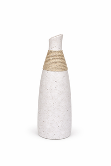 Frankly Cotton Speckled Ceramic Rope Vase