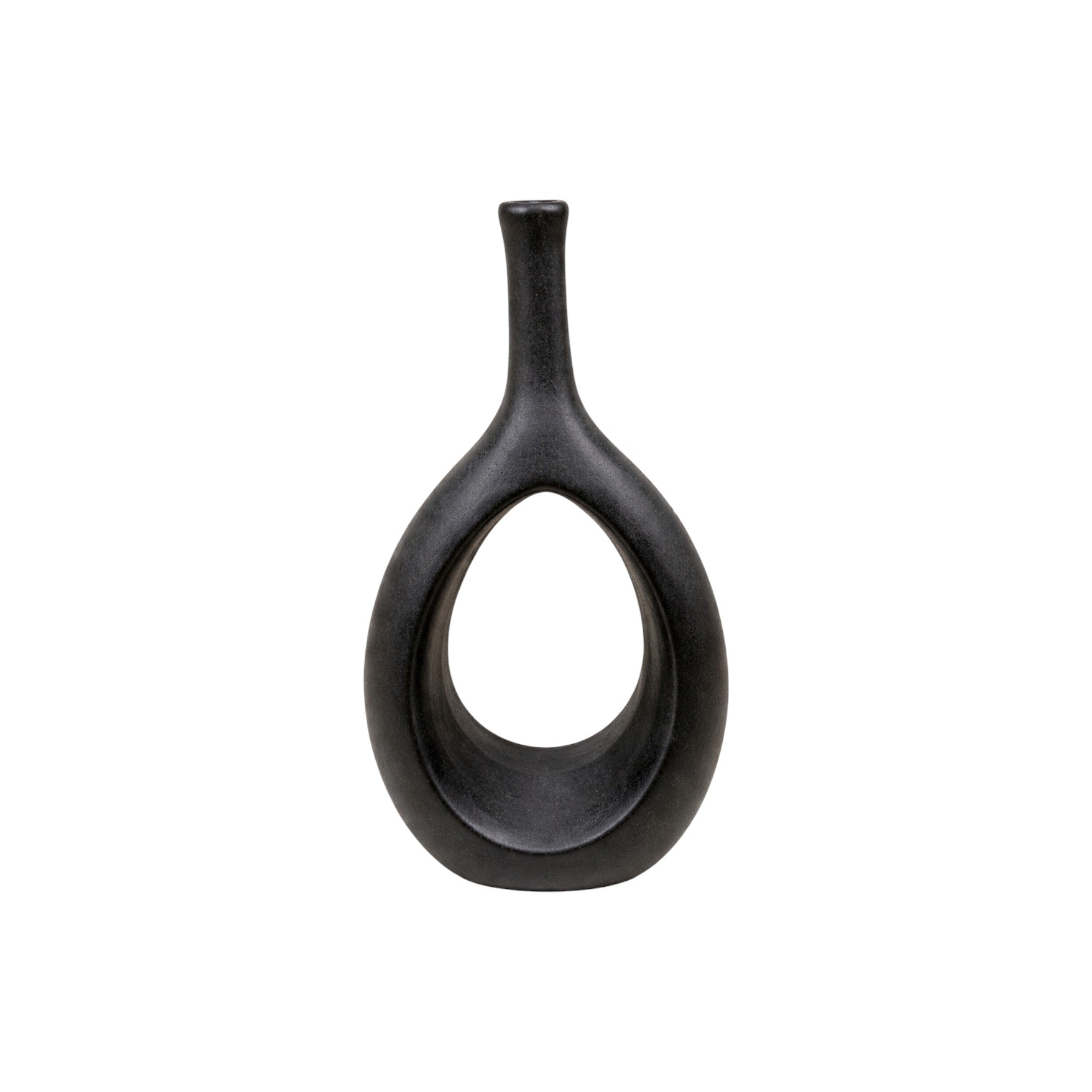 Frankly Cotton Sculptural Ceramic Loop Vase