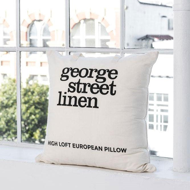 High Loft European Pillow - White