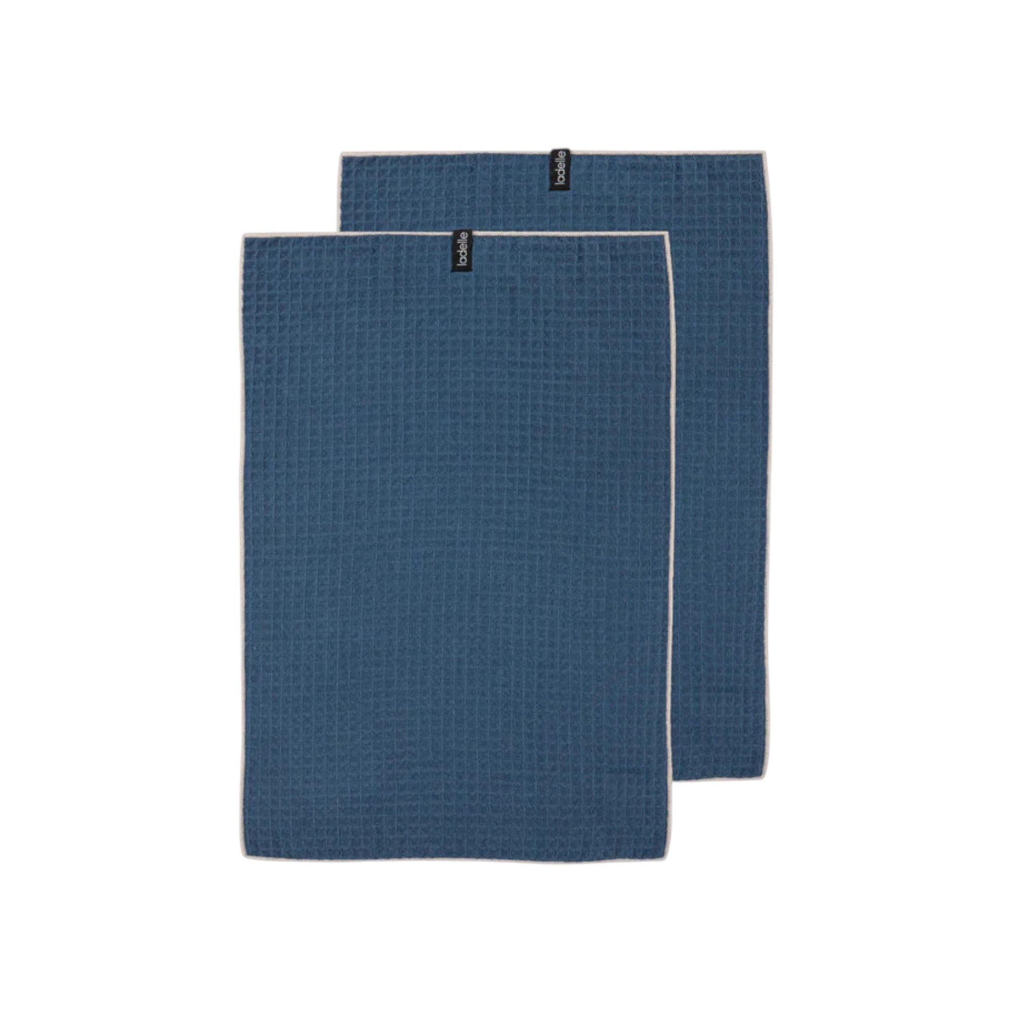 Mega Waffle Microfibre Navy 2Pk Kitchen Towel
