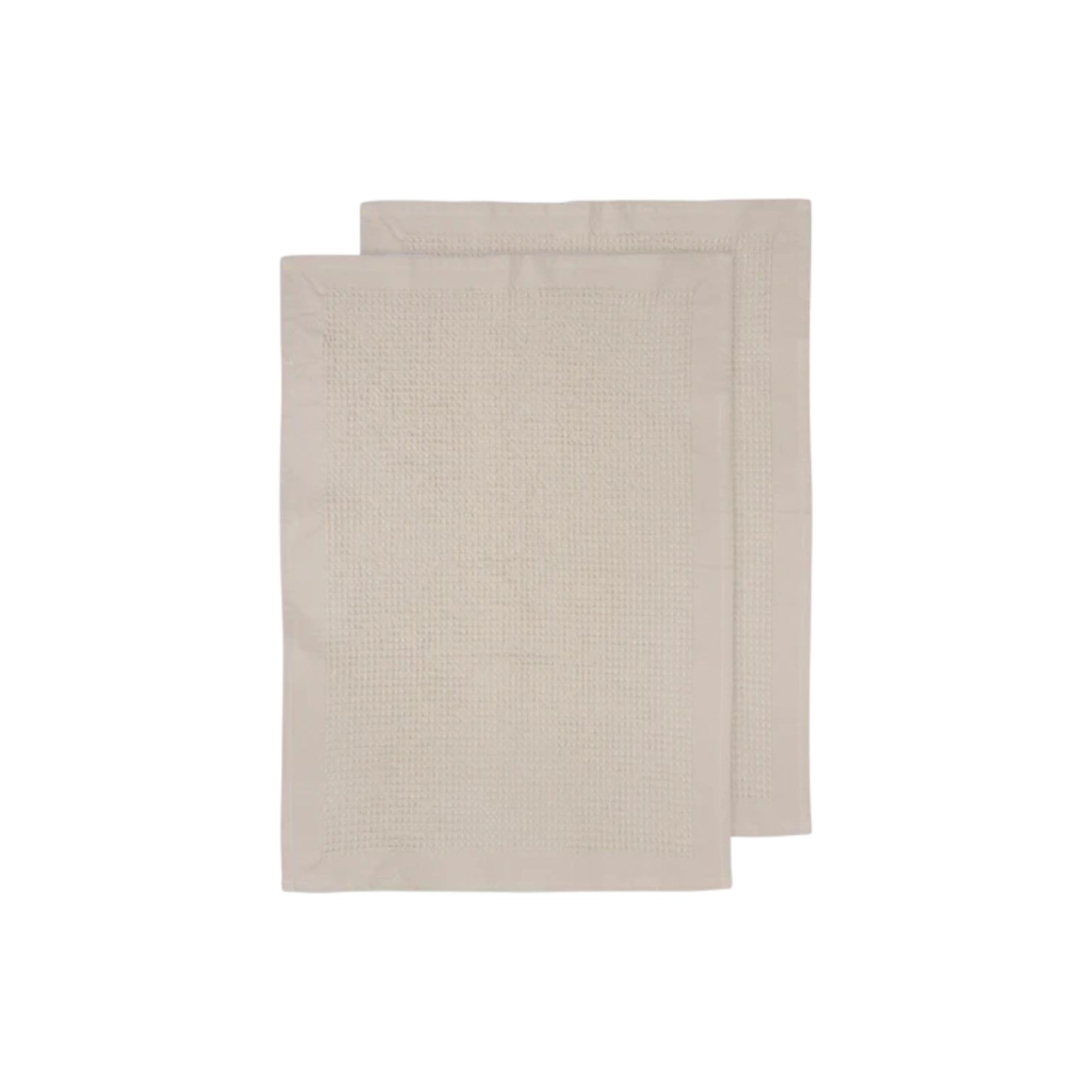 Ollie Waffle Natural 2Pk Kitchen Towel