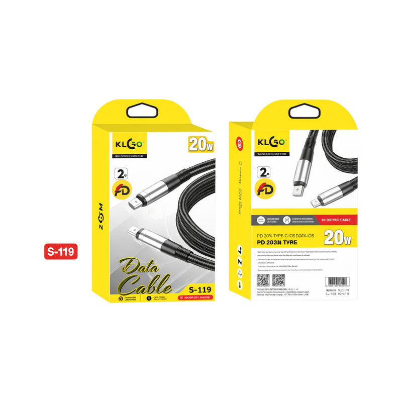 PD 20W Fast Charge Type-C to iOS Cable - 2M