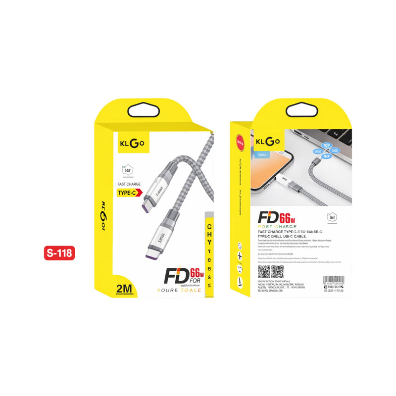 PD 66W Fast Charge Type-C to Type-C Cable - 2M