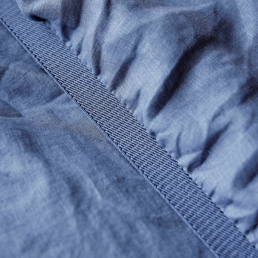 Pure Linen Fitted Sheet - Cadet