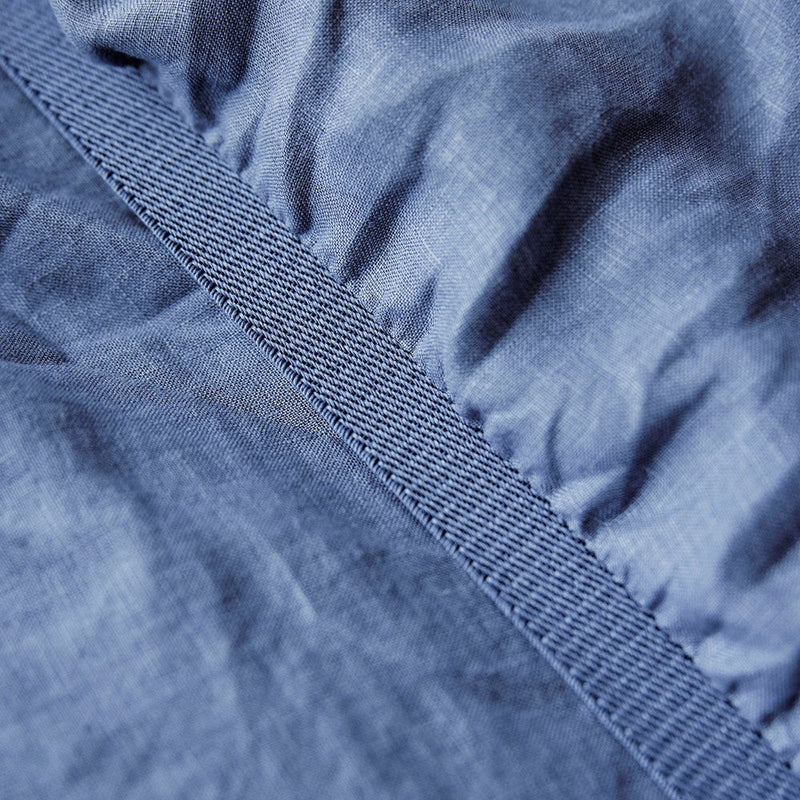 Pure Linen Fitted Sheet - Cadet