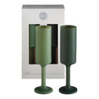 Porter Green  Sage + Olive Seff Silicone Unbreakable Champagne Flutes