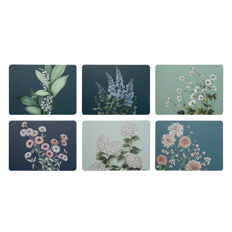Secret Garden Blue 6Pk Placemat - by Ashdene