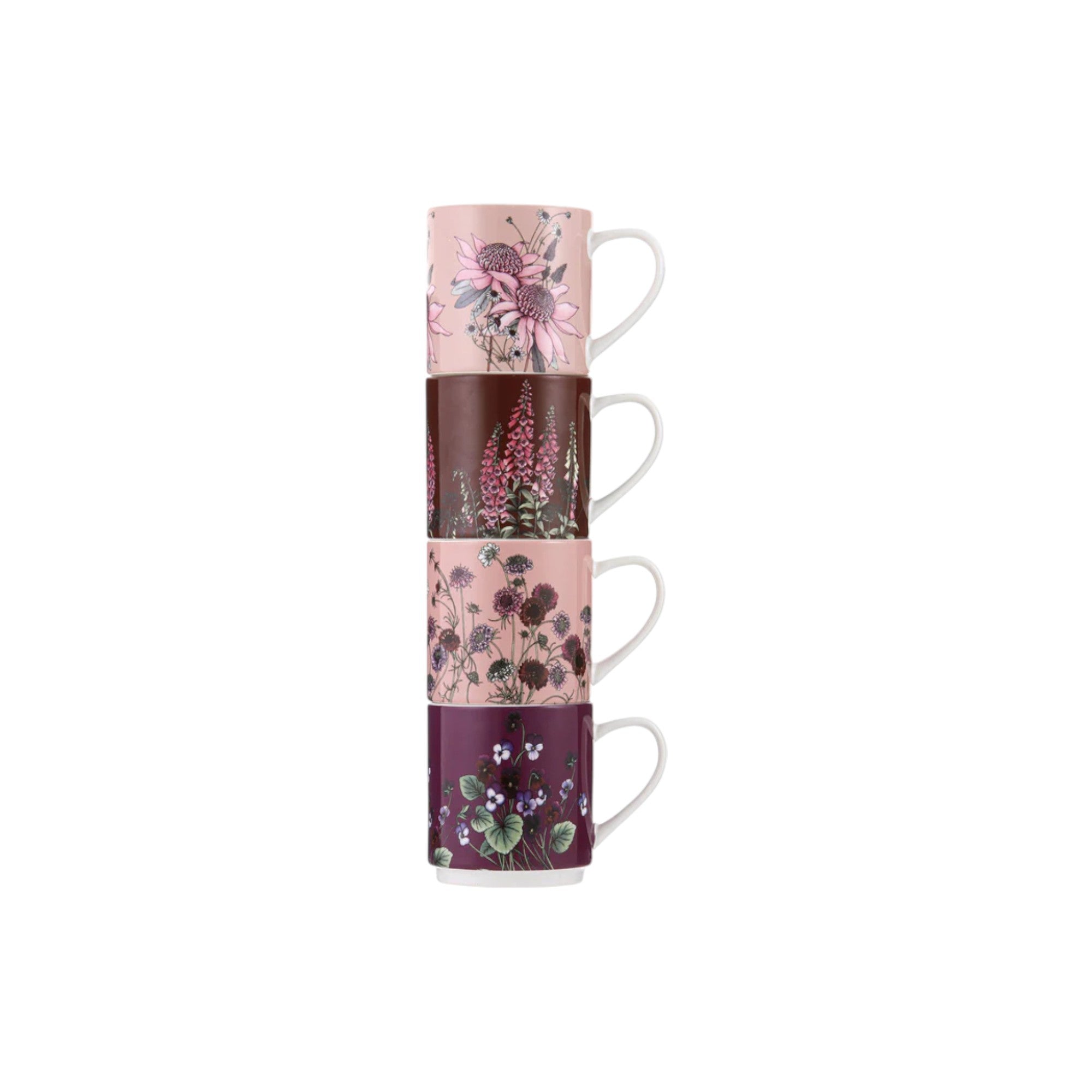 Secret Garden Pink Stackable 4Pk Mug