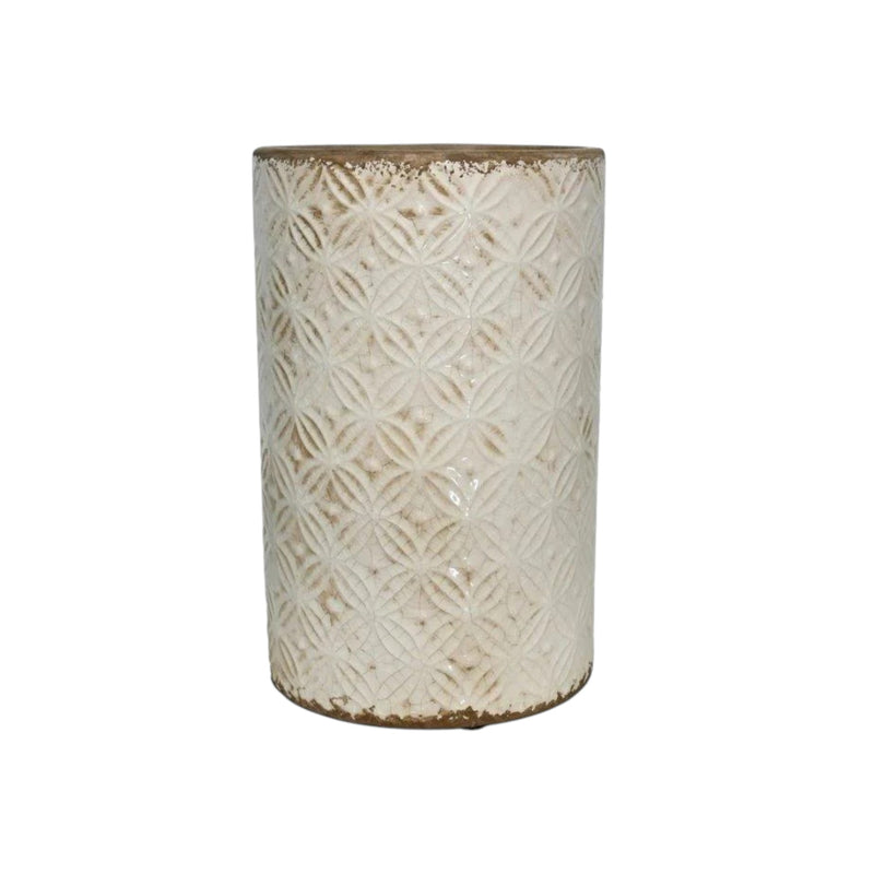 Ceramic Starburst Fleur Vase - Cream