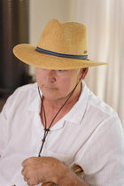 Sundaise Barry Panama Navy Band With Chin Strap