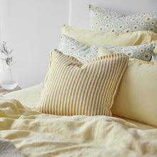 Pure Linen Printed Pillowcase - Daisy Sage
