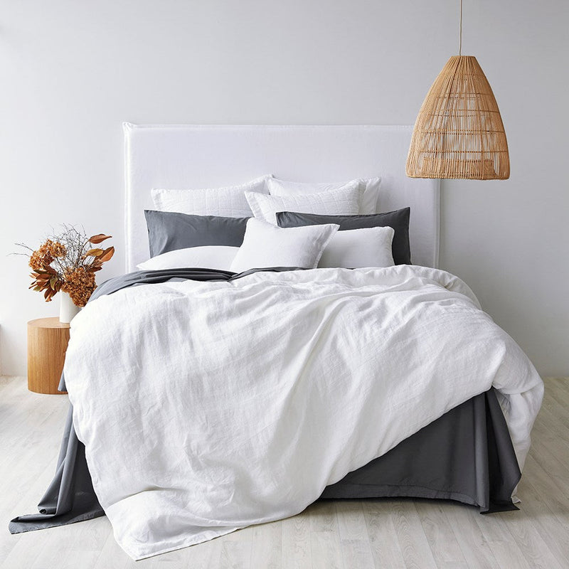 Pure Linen Duvet Cover Set - White