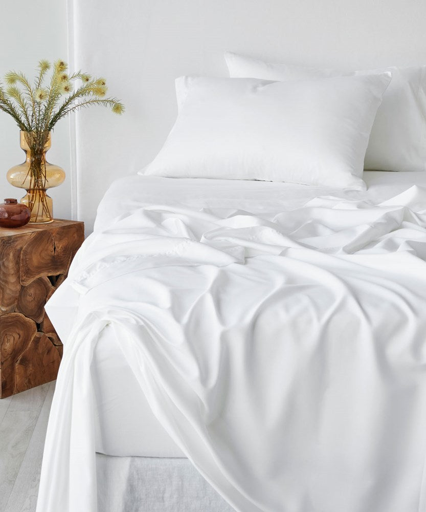 Bamboo Cotton Pillowcase - White