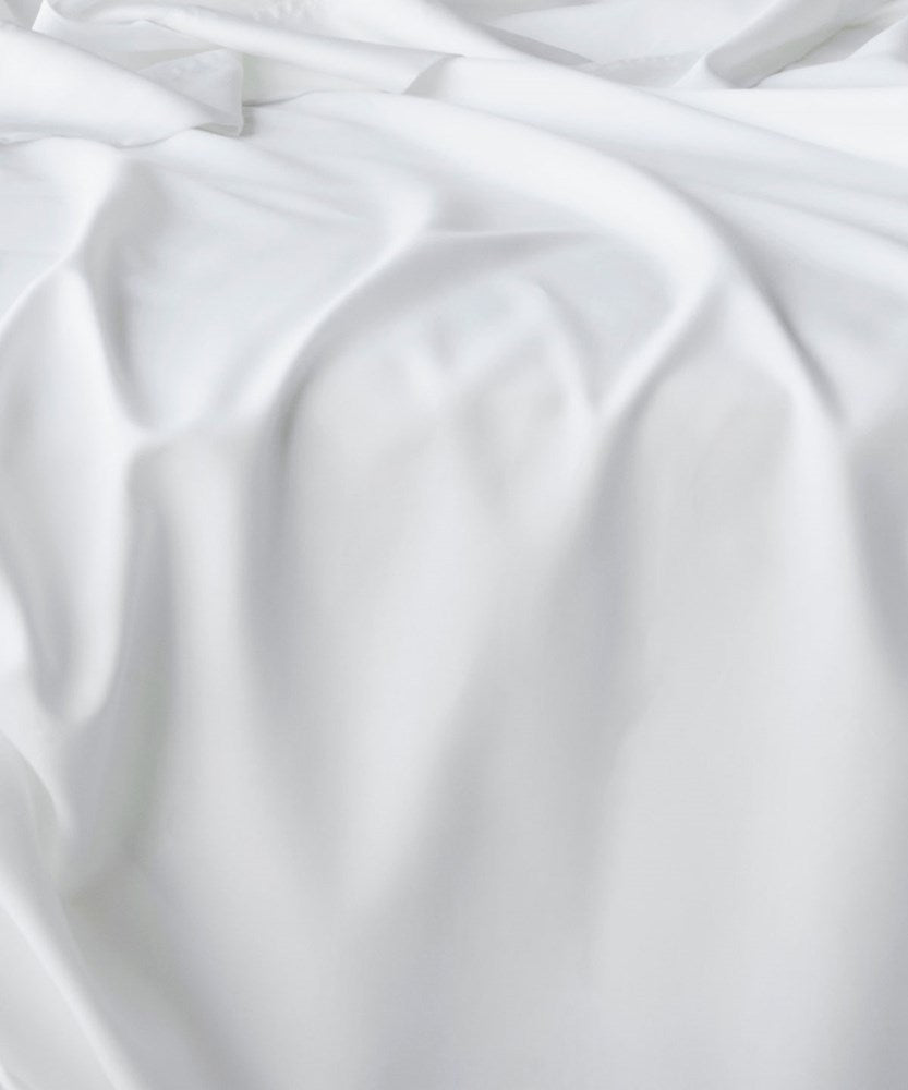 Bamboo Cotton Fitted Sheet - White