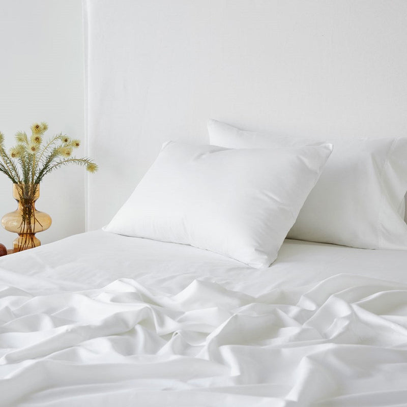 Bamboo Cotton Flat Sheet - White