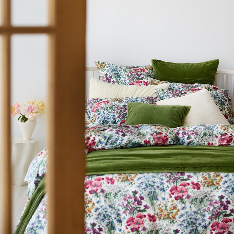 Bamboo Cotton Duvet Cover - Elizabeth Ivory