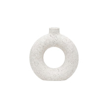 Frankly Cotton Textured Ceramic Ring Vase