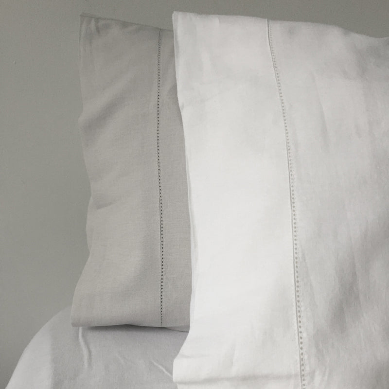 Seneca Union Hemstitch Linen Blend Pillowcases
