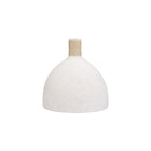 Frankly Cotton White Textured Sculptural Vase