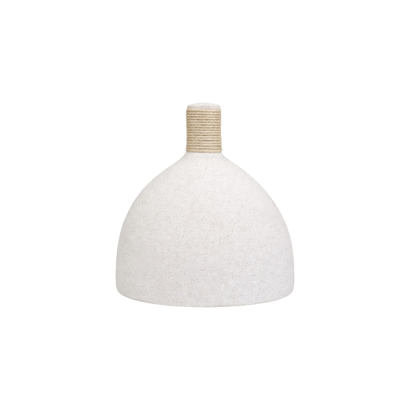 Frankly Cotton White Textured Sculptural Vase