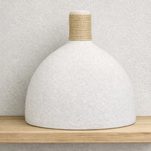 Frankly Cotton White Textured Sculptural Vase